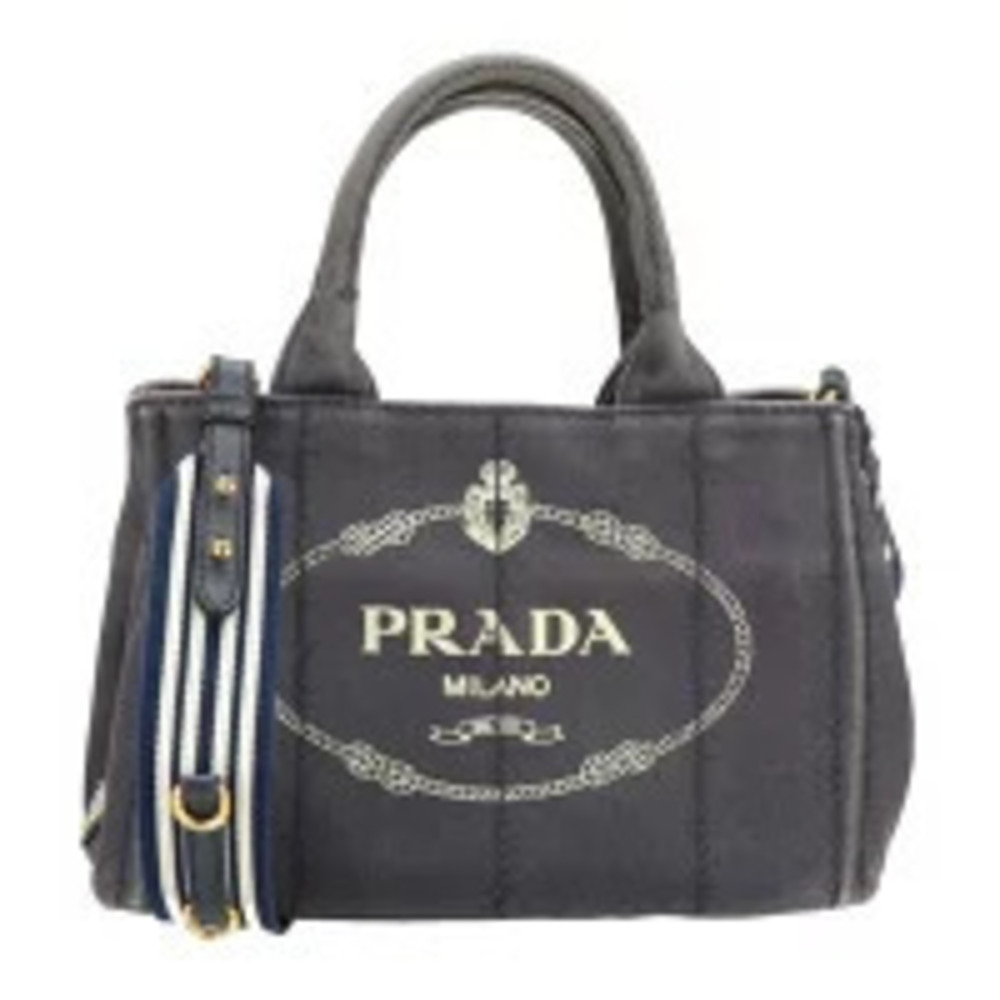 Prada Canappa Shoulder Bag Black Gray